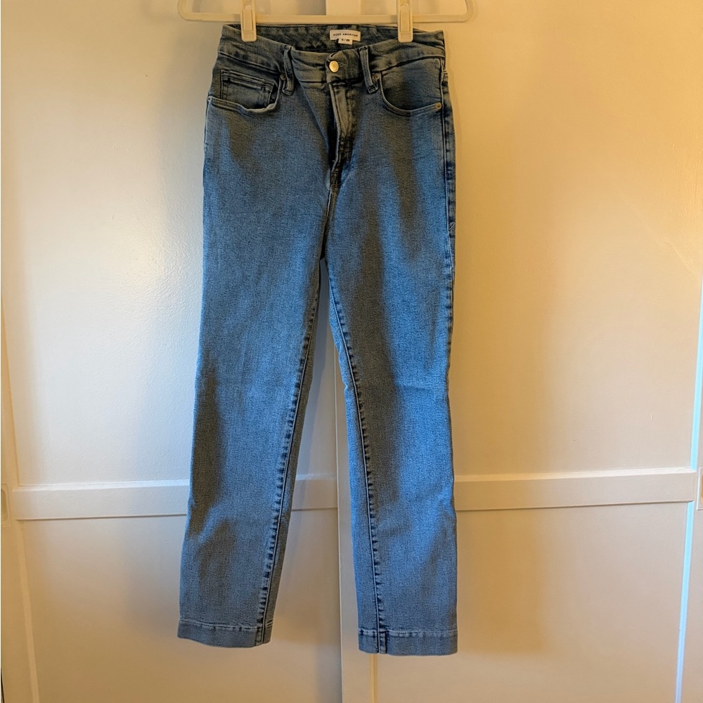 Good American Light Blue Straight Leg Jeans